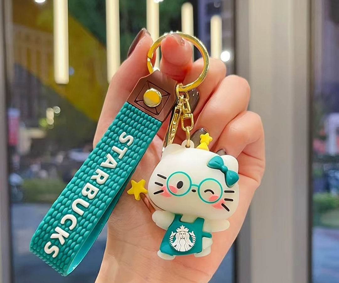 Kitty Starbucks Keychain ๐บ