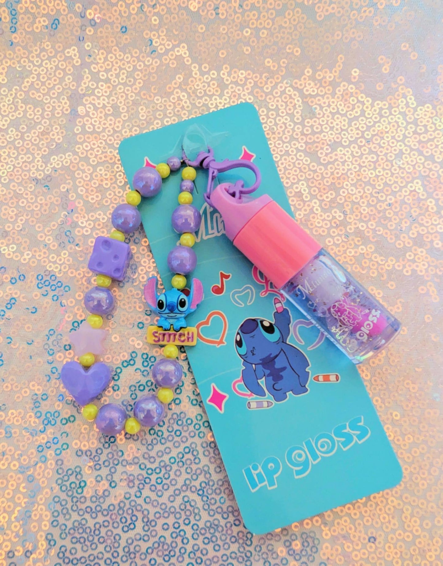 Stitch Lipgloss Keychain 💙