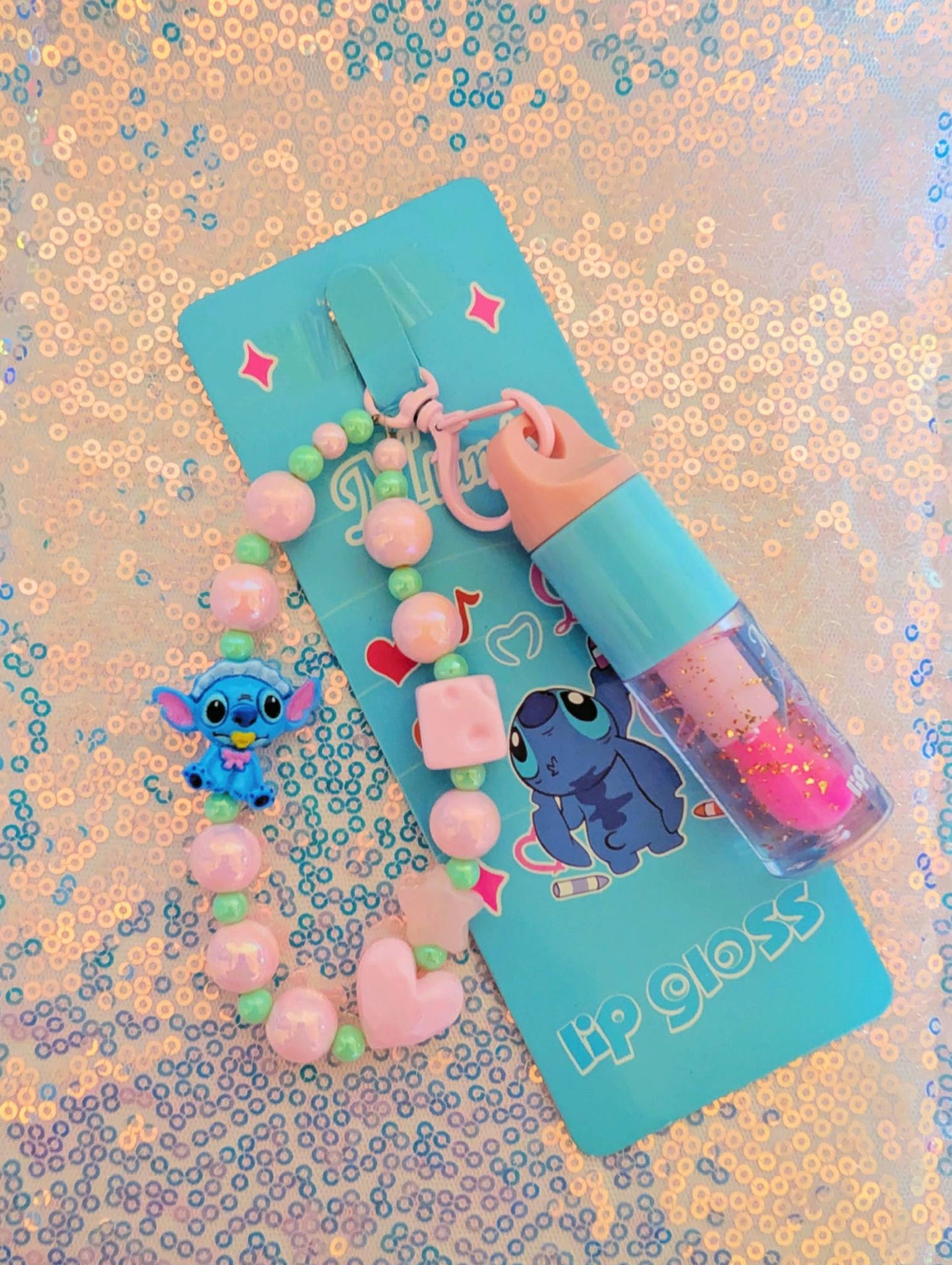 Stitch Lipgloss Keychain 💙