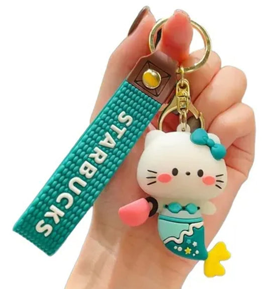Kitty Starbucks Mermaid Keychain 🧜‍♀️